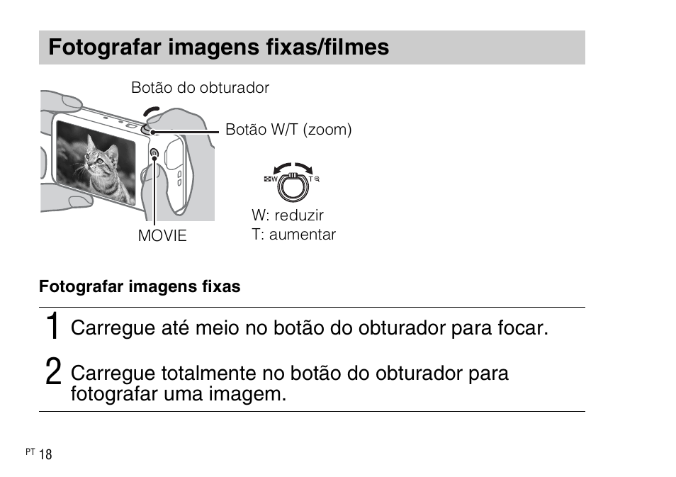 Fotografar imagens fixas/filmes | Sony DSC-WX220 User Manual | Page 154 / 499