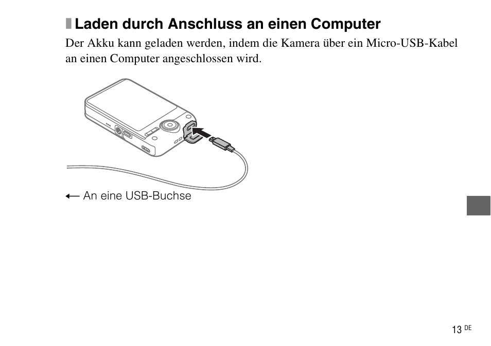 Xladen durch anschluss an einen computer | Sony DSC-WX220 User Manual | Page 181 / 499