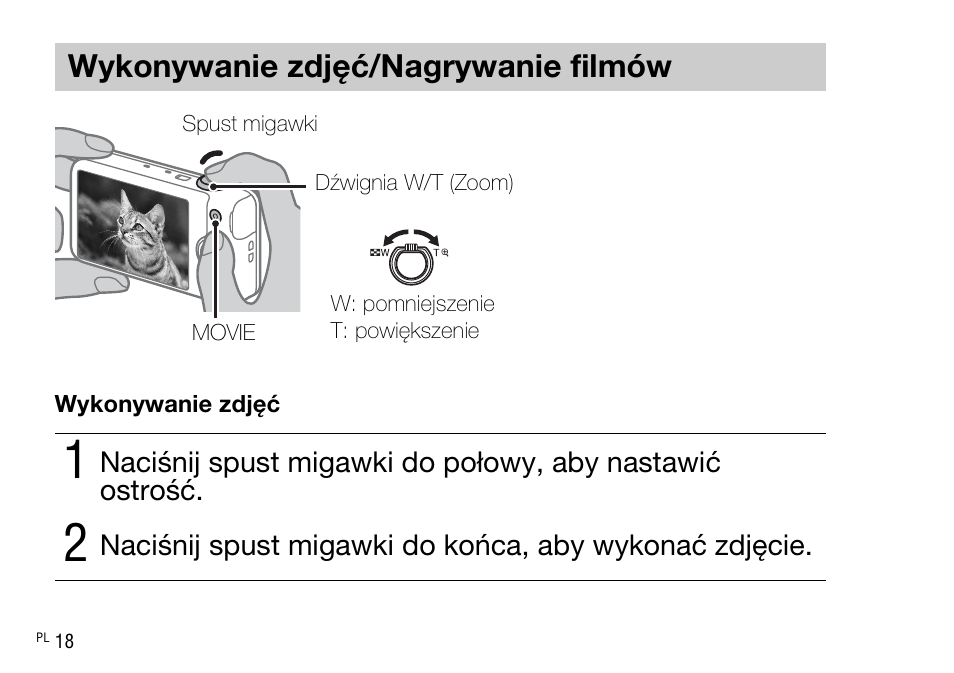 Wykonywanie zdjęć/nagrywanie filmów | Sony DSC-WX220 User Manual | Page 252 / 499