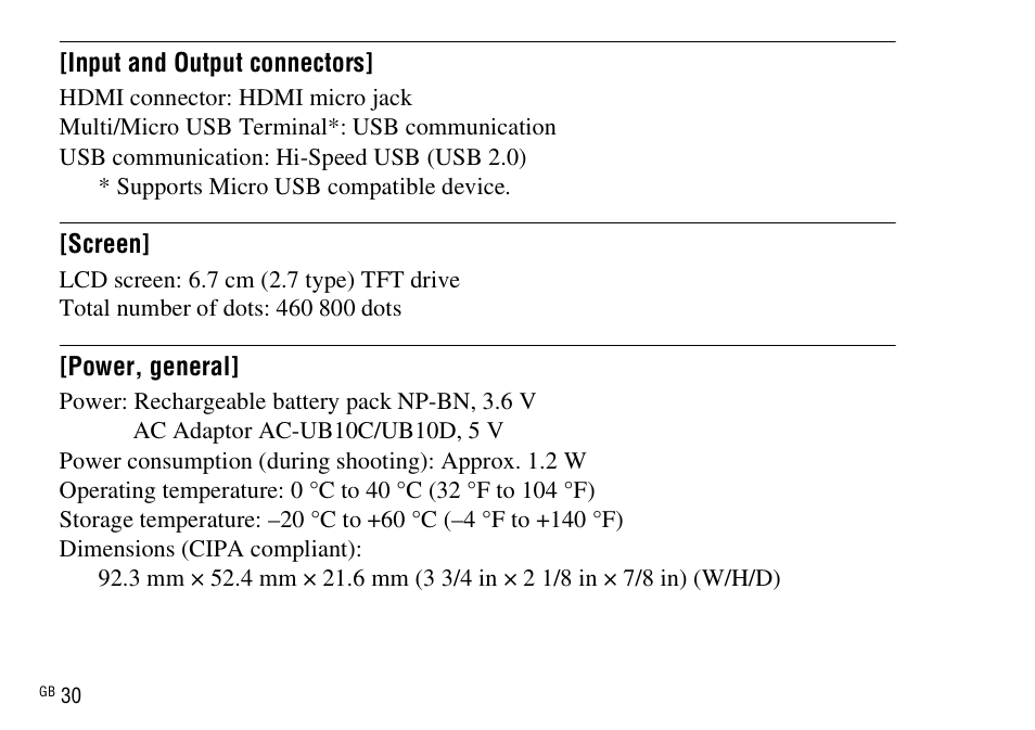 Sony DSC-WX220 User Manual | Page 30 / 499