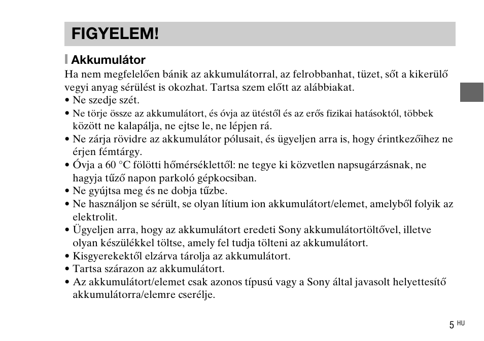 Figyelem | Sony DSC-WX220 User Manual | Page 303 / 499