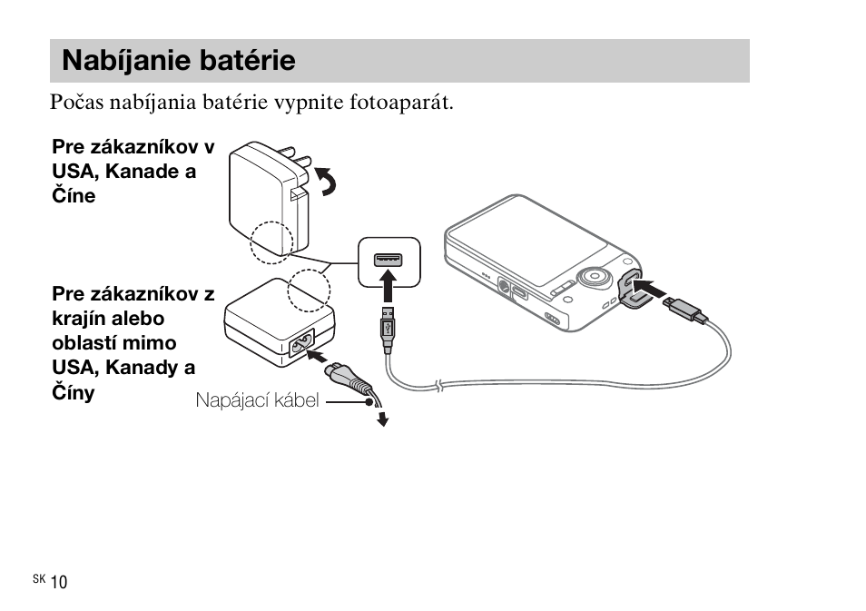 Nabíjanie batérie | Sony DSC-WX220 User Manual | Page 344 / 499