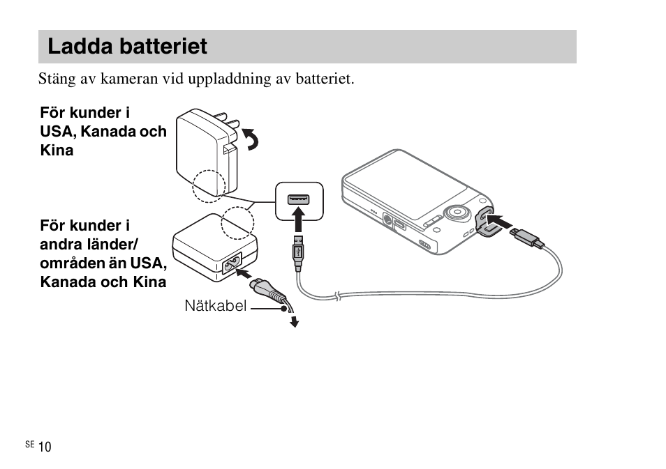 Ladda batteriet | Sony DSC-WX220 User Manual | Page 378 / 499