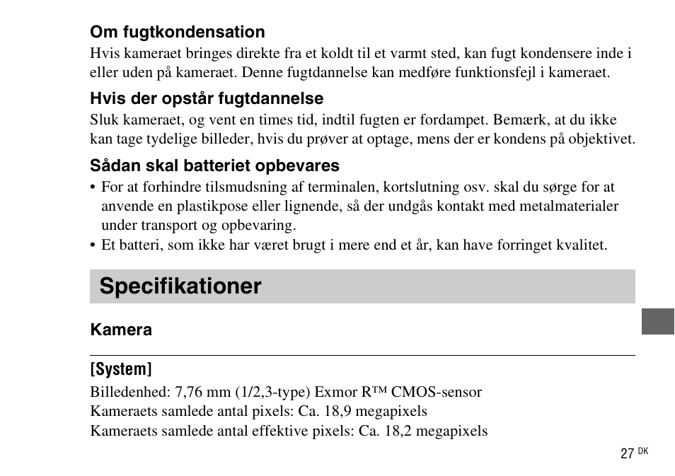 Specifikationer | Sony DSC-WX220 User Manual | Page 489 / 499