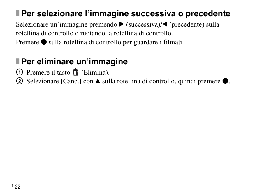 Xper eliminare un’immagine | Sony DSC-WX220 User Manual | Page 90 / 499