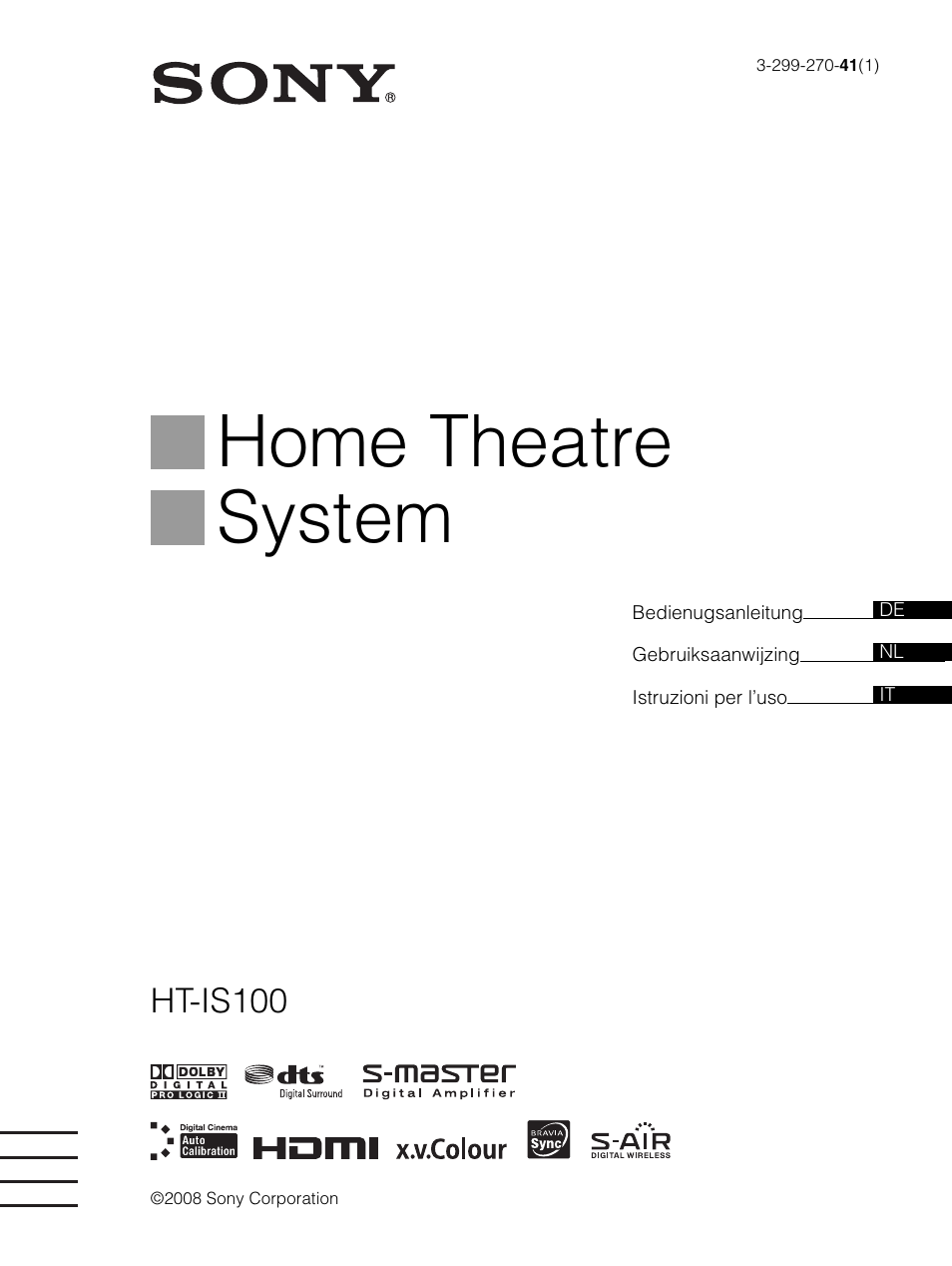 Sony HT-IS100 User Manual | 256 pages
