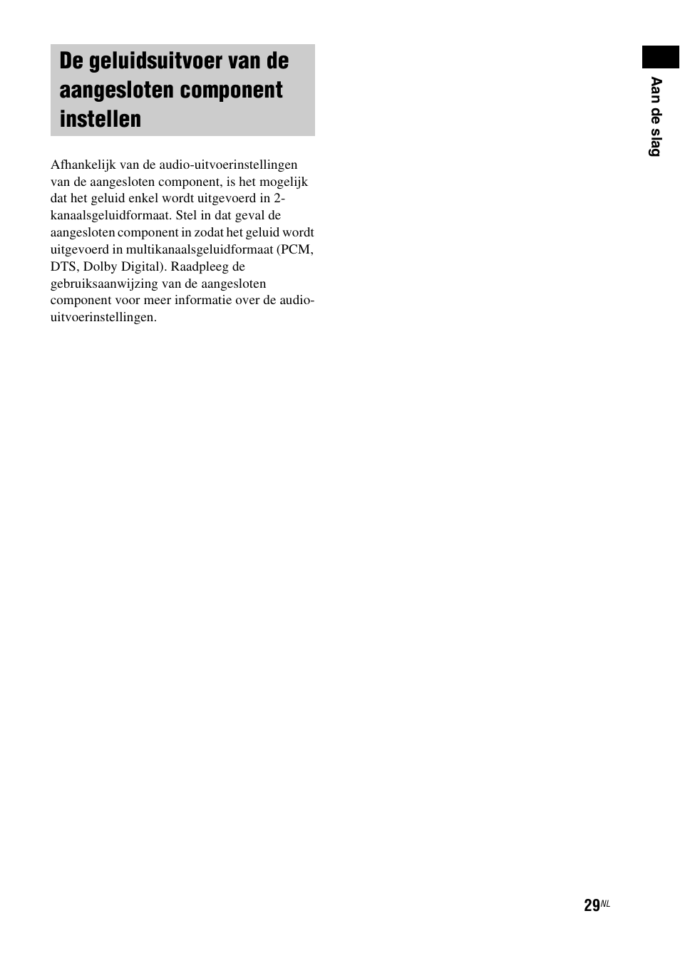 De geluidsuitvoer van de aangesloten, Component instellen | Sony HT-IS100 User Manual | Page 115 / 256