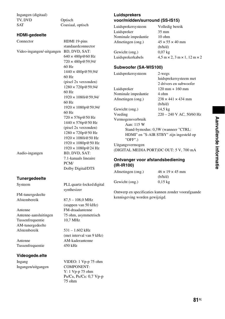 Sony HT-IS100 User Manual | Page 167 / 256