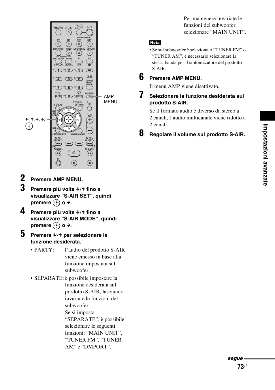 Il menu amp viene disattivato | Sony HT-IS100 User Manual | Page 243 / 256