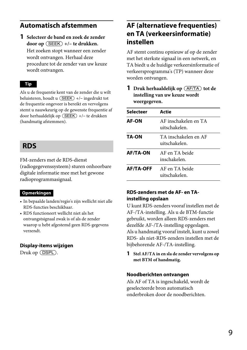 Automatisch afstemmen 1 | Sony CDX-GT565UV User Manual | Page 131 / 156