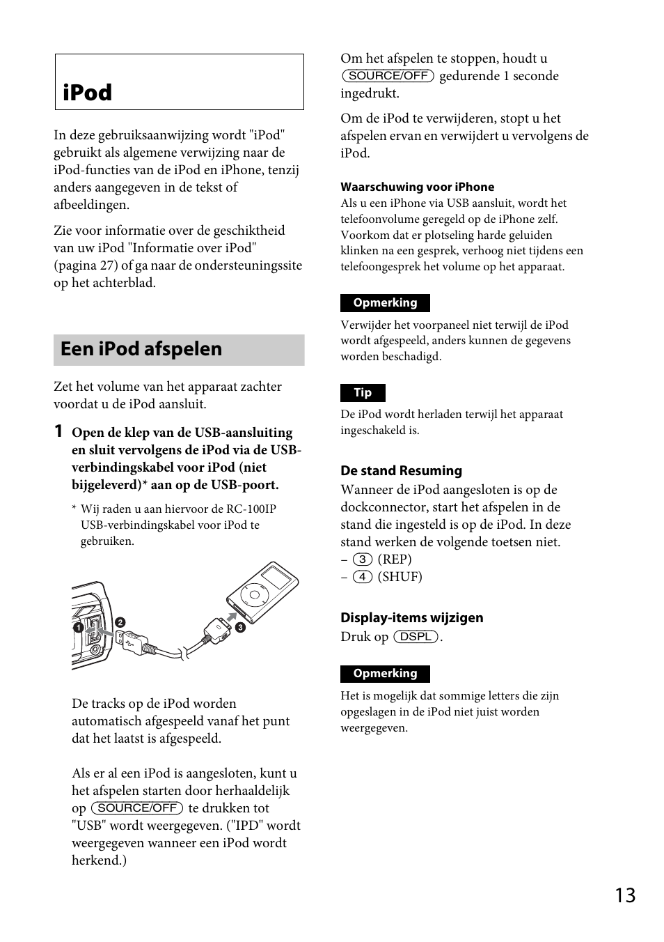 Ipod, Een ipod afspelen | Sony CDX-GT565UV User Manual | Page 135 / 156