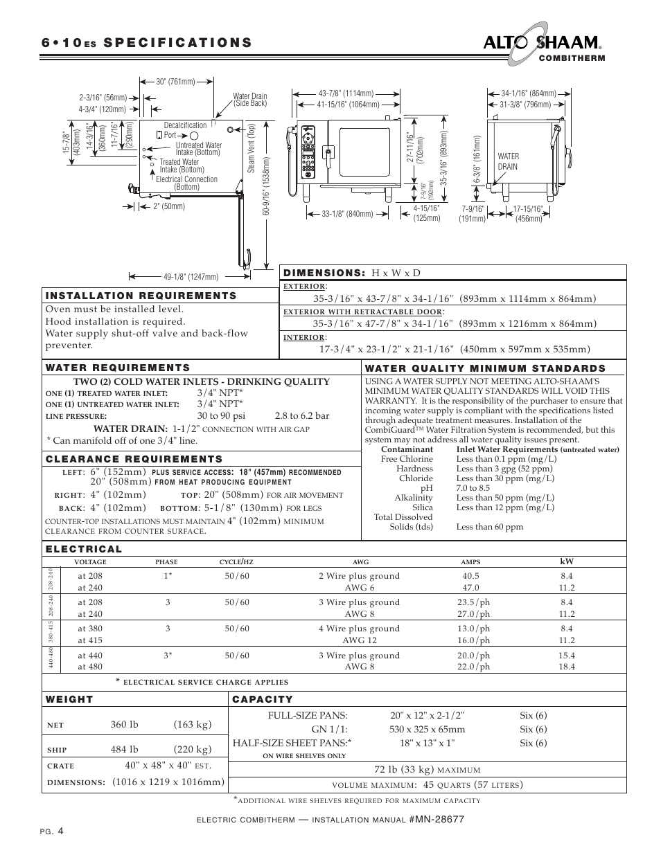 Alto-Shaam 10.18 User Manual | Page 6 / 36
