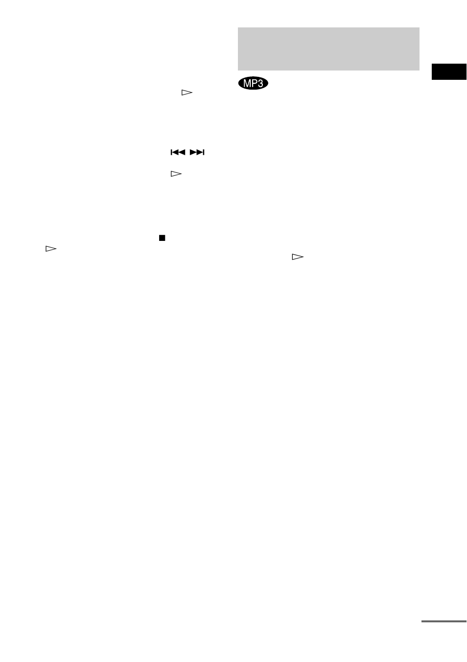 Een mp3 audio track afspelen | Sony DAV-EA20 User Manual | Page 107 / 240