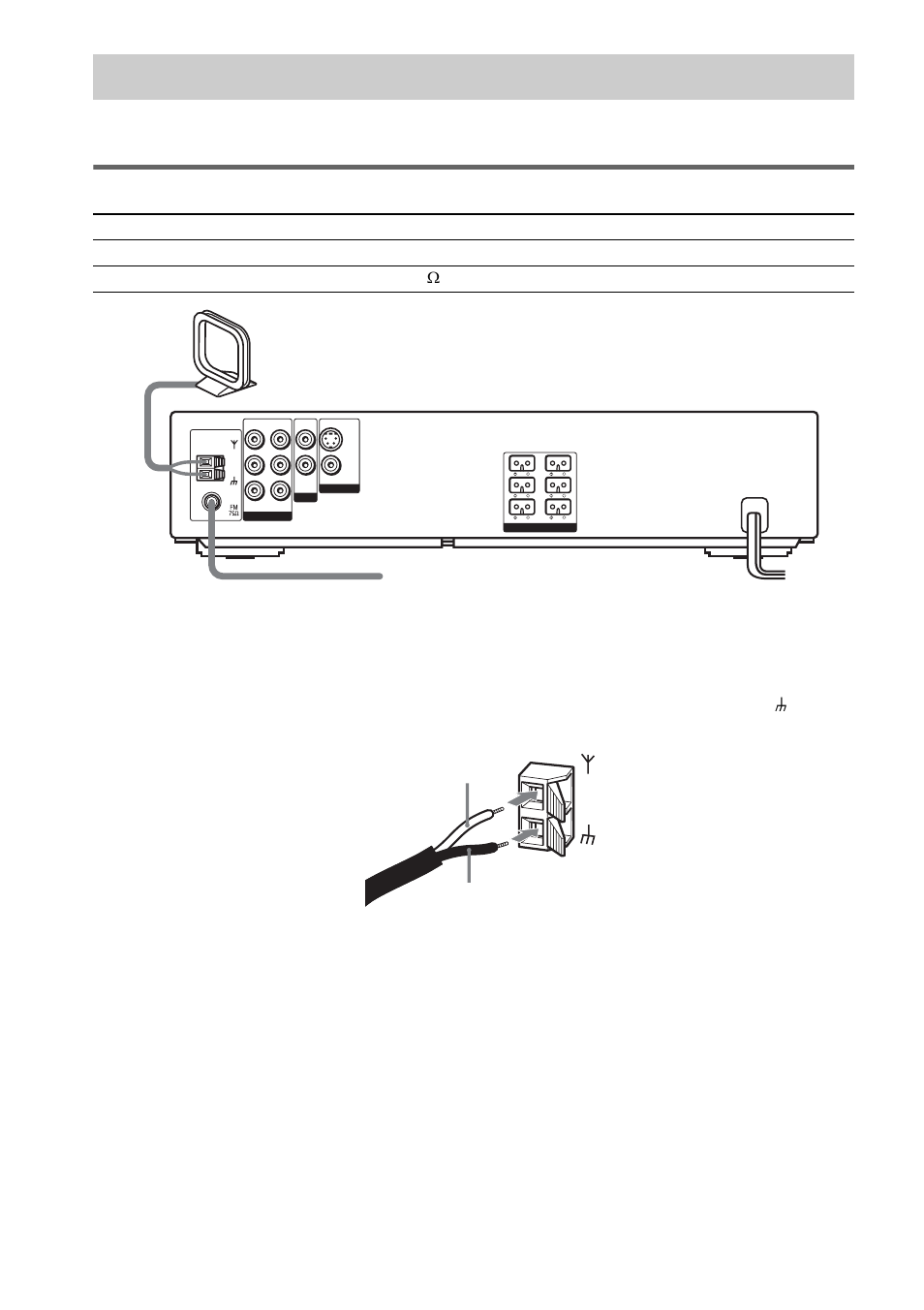 Punto 2: collegamento dell’antenna, Terminali per il collegamento delle antenne | Sony DAV-EA20 User Manual | Page 174 / 240