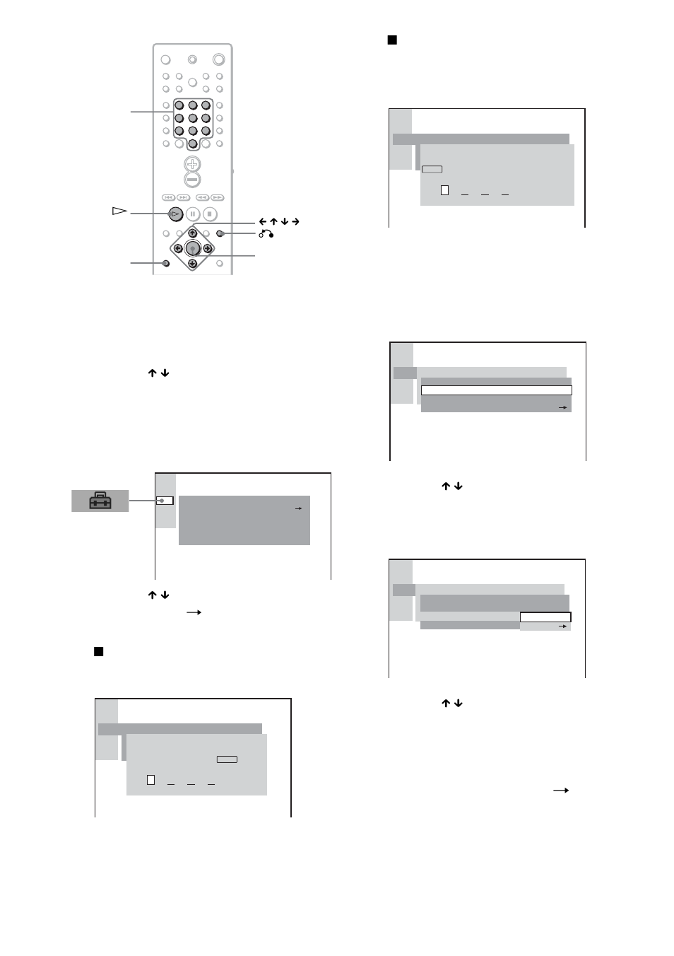 Viene visualizzato il display di impostazione, Vengono visualizzate le voci per “standard | Sony DAV-EA20 User Manual | Page 208 / 240