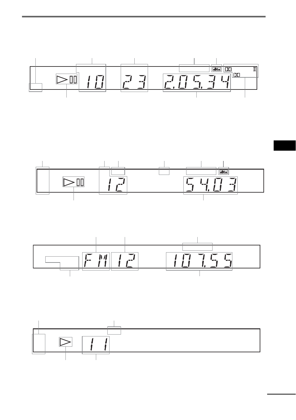 Display an der vorderseite | Sony DAV-EA20 User Manual | Page 75 / 240