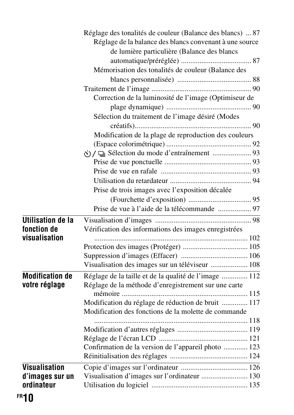 Sony DSLR-A290 User Manual | Page 10 / 343