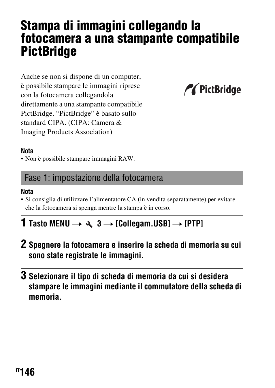 Stampa di immagini collegando la fotocamera a una, Stampante compatibile pictbridge | Sony DSLR-A290 User Manual | Page 314 / 343