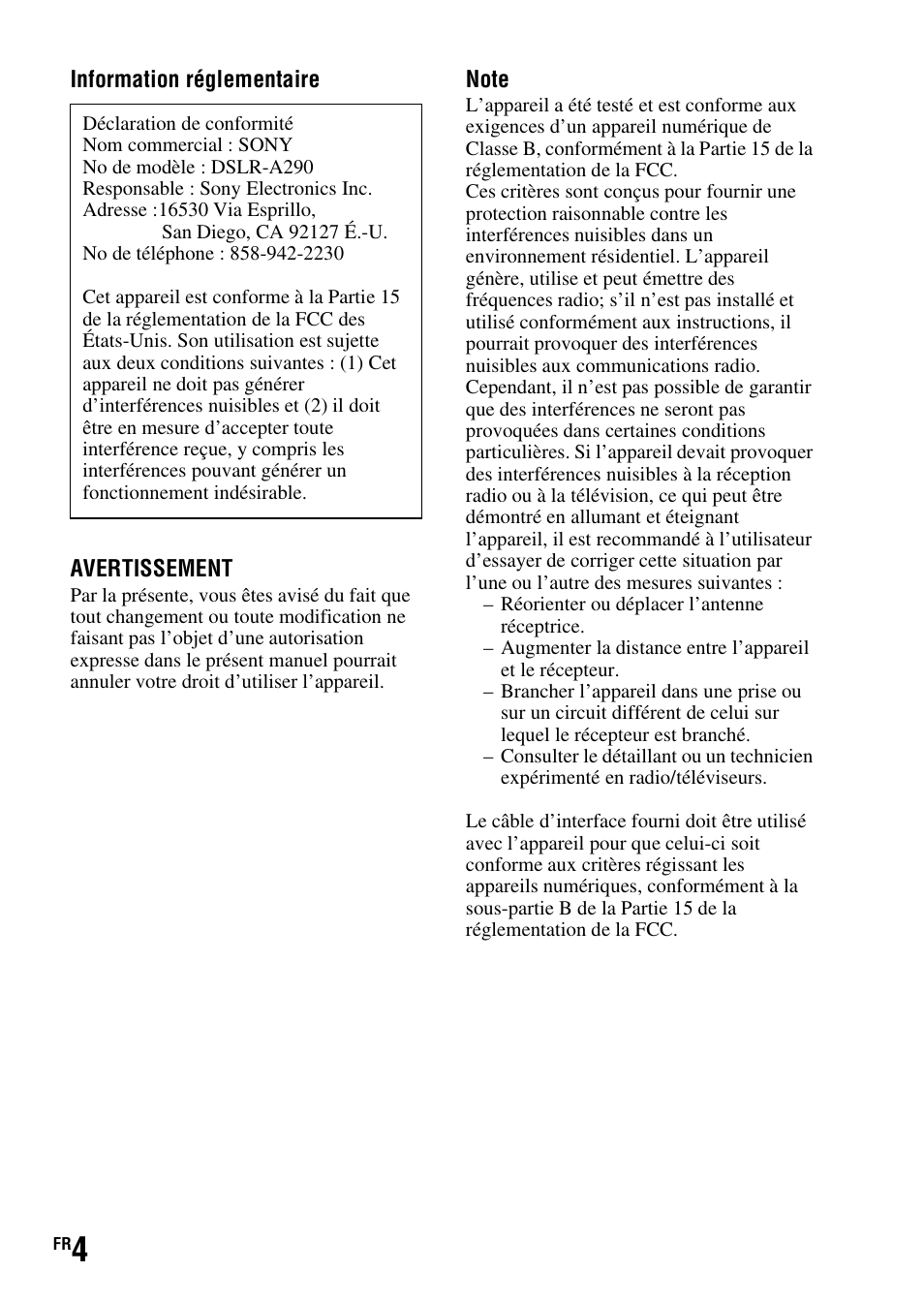 Sony DSLR-A290 User Manual | Page 4 / 343