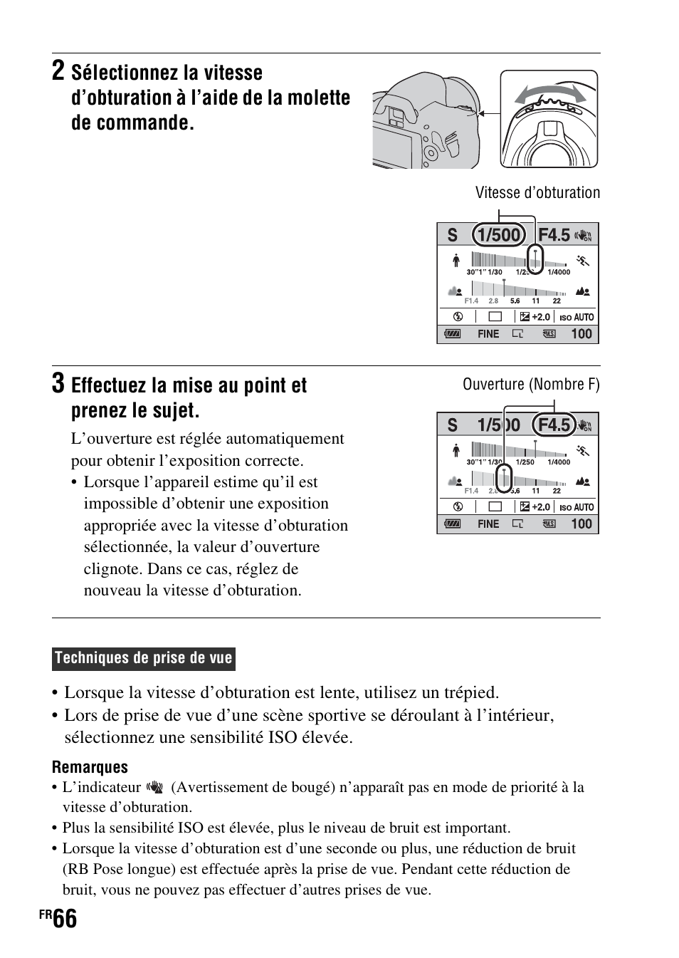 Effectuez la mise au point et prenez le sujet | Sony DSLR-A290 User Manual | Page 66 / 343