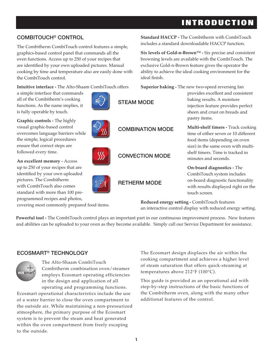 Alto-Shaam COMBITHERM 20.20ESG User Manual | Page 4 / 107