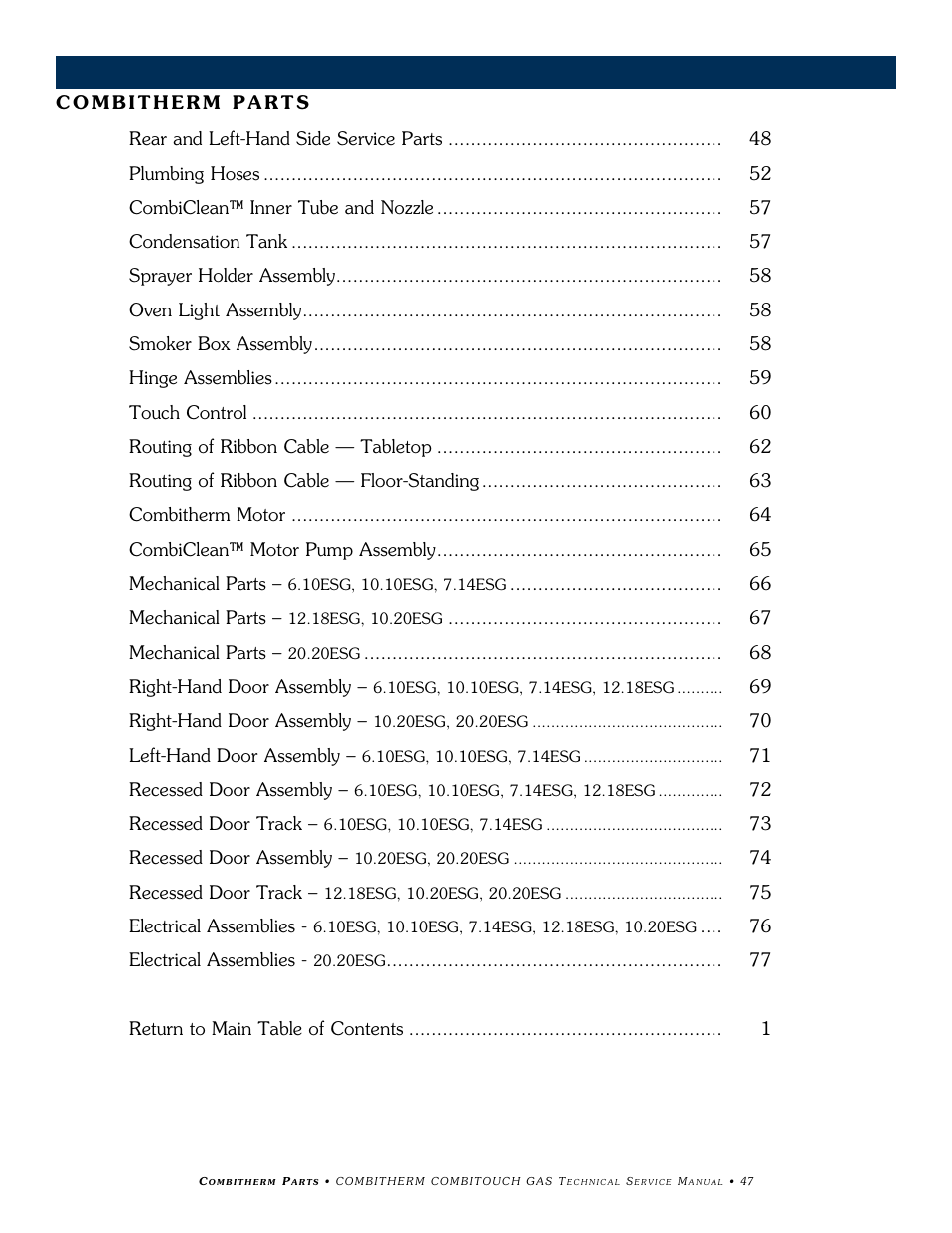 Alto-Shaam COMBITHERM 20.20ESG User Manual | Page 50 / 107