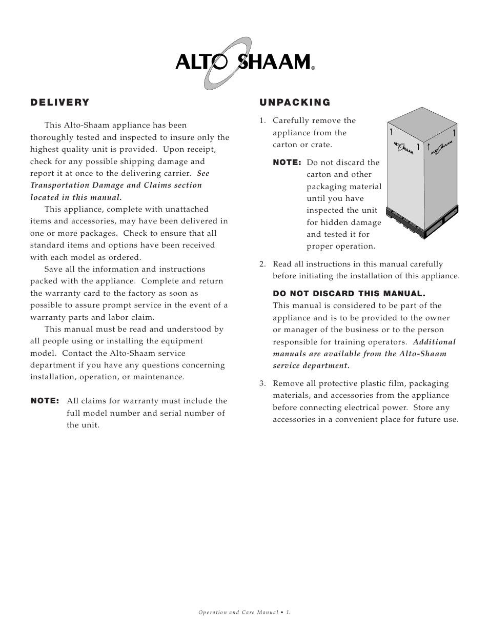 Alto-Shaam 500-E User Manual | Page 2 / 24