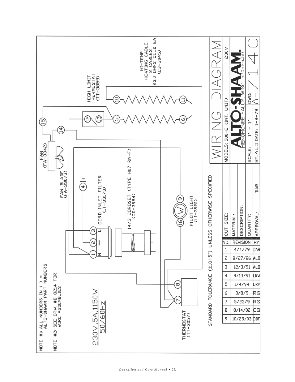 Alto-Shaam 500-E User Manual | Page 22 / 24