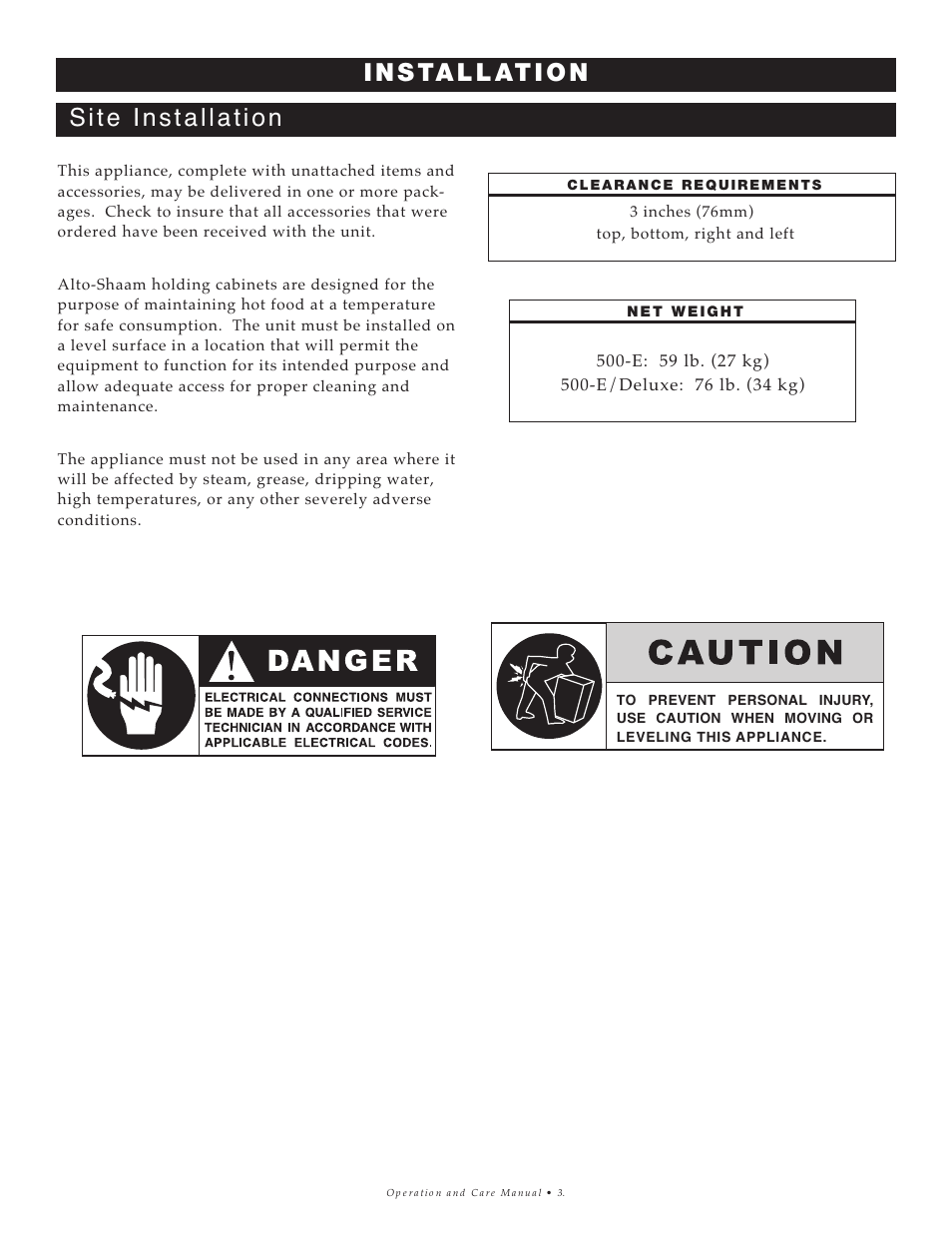 Alto-Shaam 500-E User Manual | Page 4 / 24