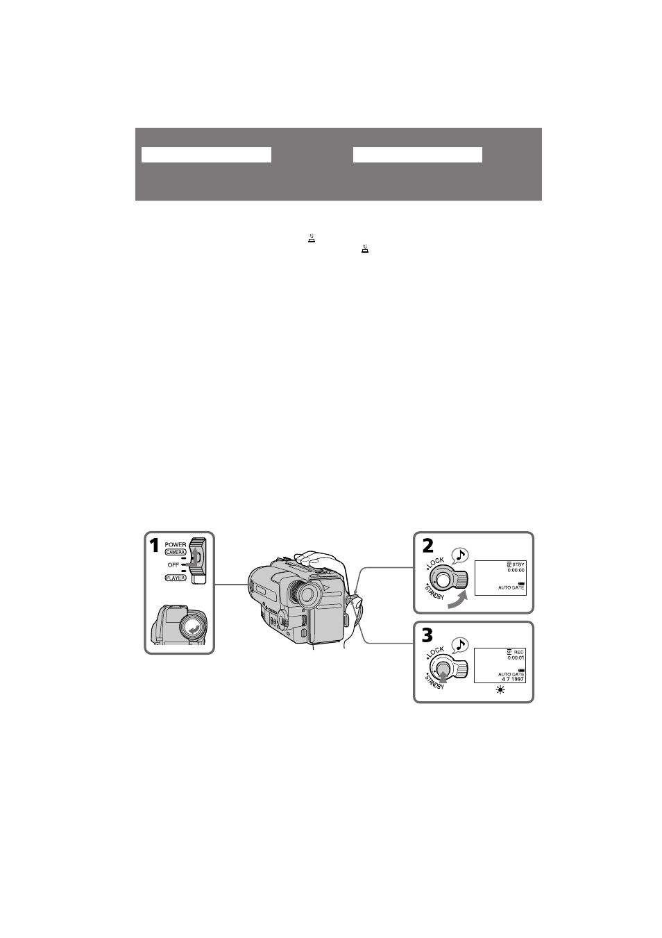 Kameraaufnahme, Registrazione con la videocamera | Sony CCD-TR501E User Manual | Page 12 / 88