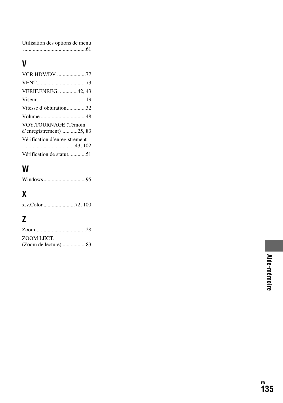 Sony HDR-FX1000E User Manual | Page 135 / 271