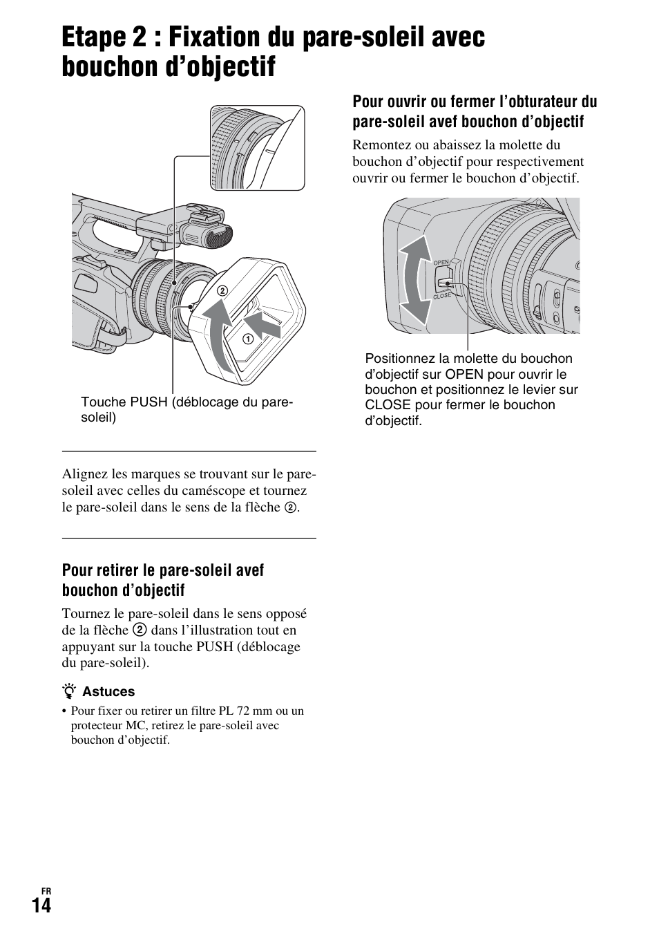 P. 14) | Sony HDR-FX1000E User Manual | Page 14 / 271