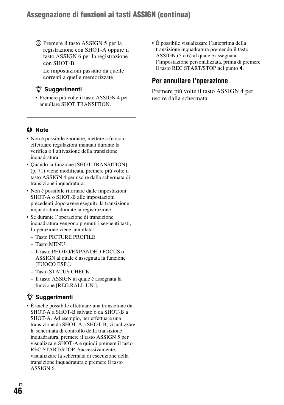 Per annullare l’operazione | Sony HDR-FX1000E User Manual | Page 180 / 271