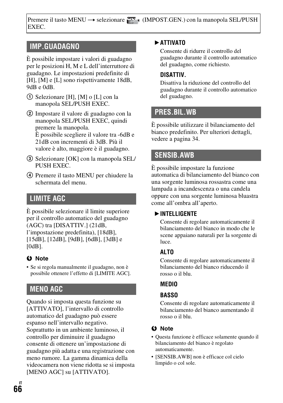 P. 66 | Sony HDR-FX1000E User Manual | Page 200 / 271