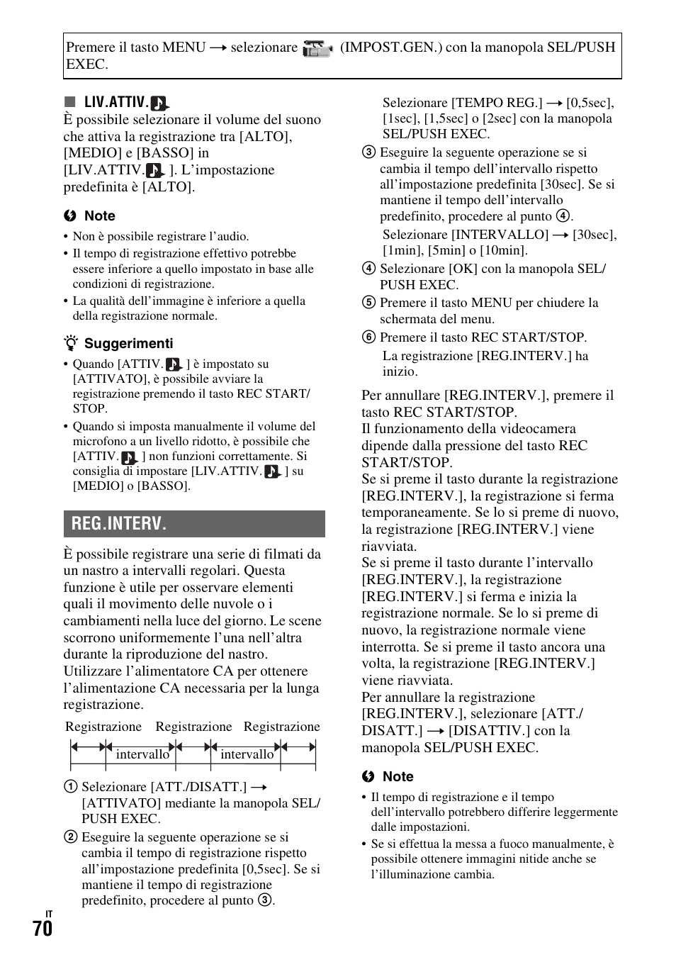Reg.interv | Sony HDR-FX1000E User Manual | Page 204 / 271