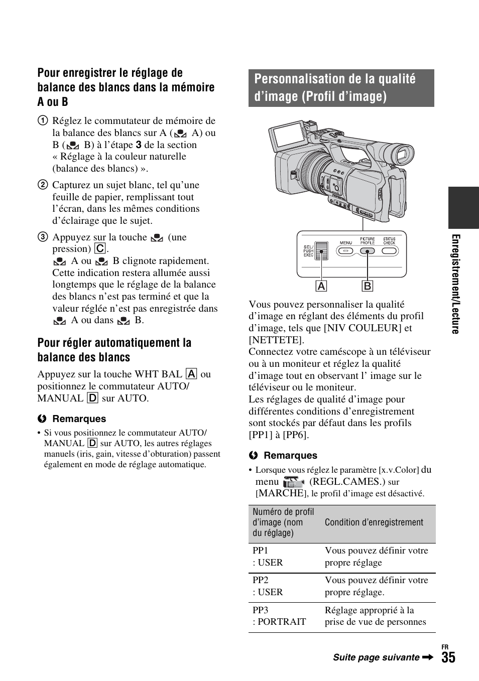 Sony HDR-FX1000E User Manual | Page 35 / 271