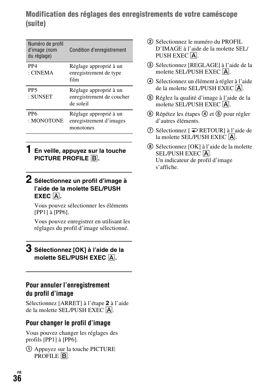 Sony HDR-FX1000E User Manual | Page 36 / 271