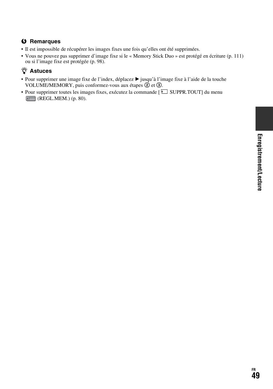 Sony HDR-FX1000E User Manual | Page 49 / 271