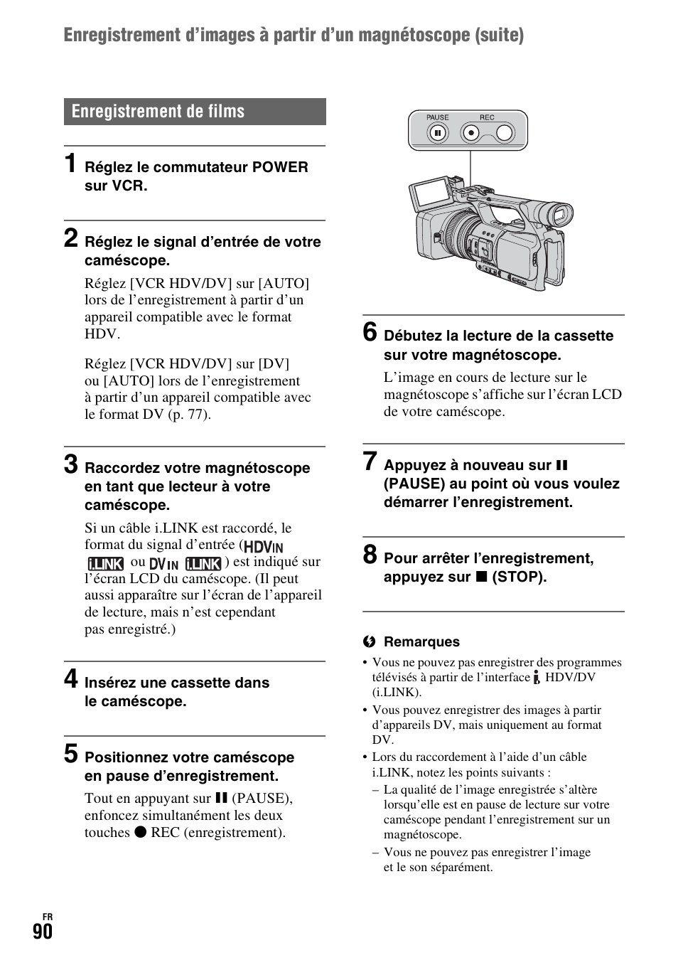 Sony HDR-FX1000E User Manual | Page 90 / 271