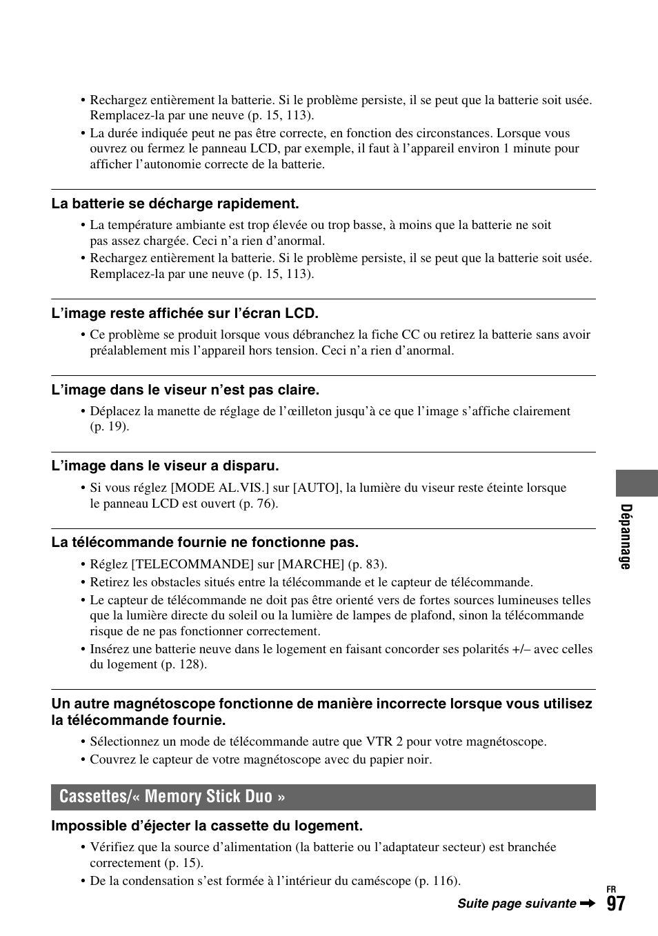 P. 97 | Sony HDR-FX1000E User Manual | Page 97 / 271