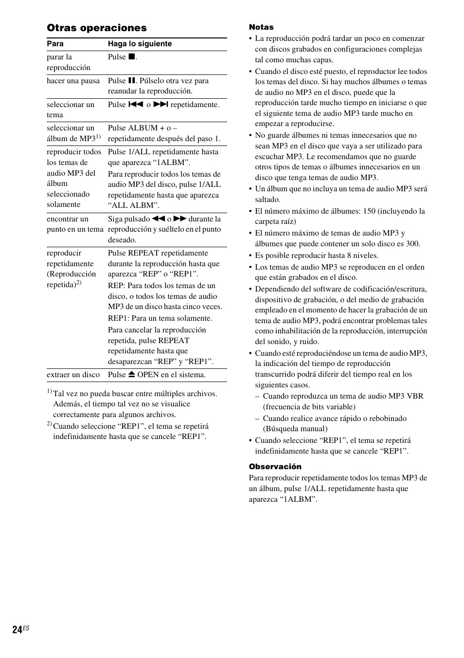 Otras operaciones | Sony NAS-CZ1 User Manual | Page 100 / 435