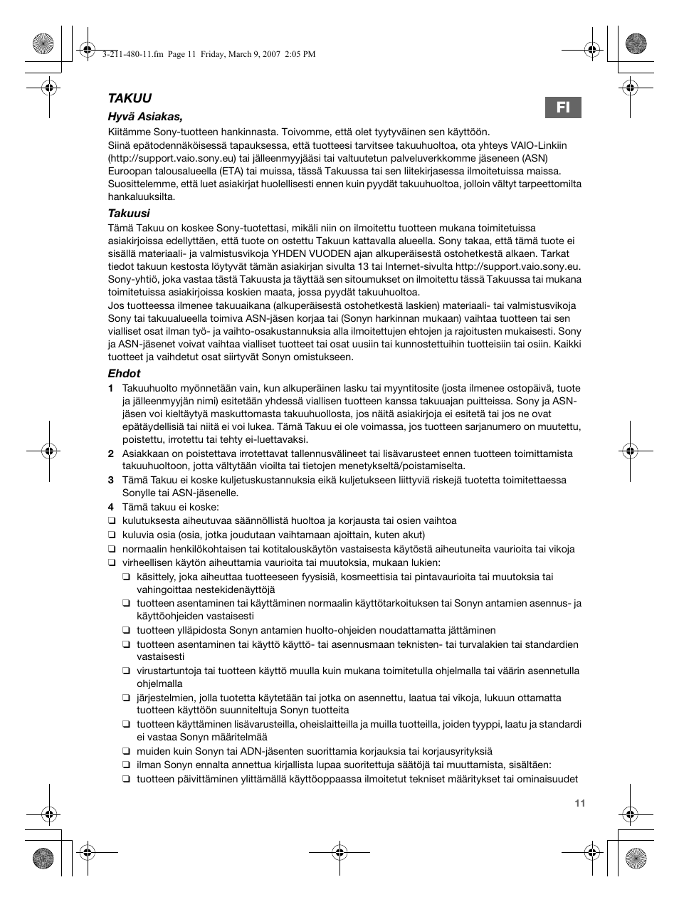 Sony VGN-N38Z User Manual | Page 11 / 88
