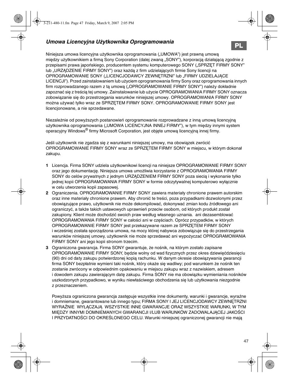 Sony VGN-N38Z User Manual | Page 47 / 88