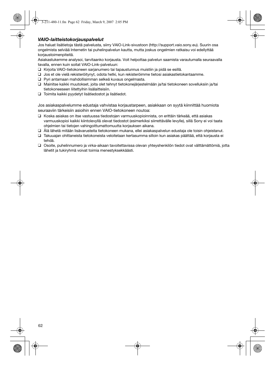 Sony VGN-N38Z User Manual | Page 62 / 88