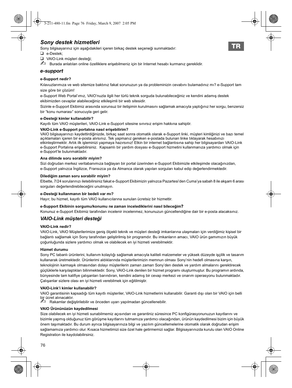 Sony VGN-N38Z User Manual | Page 76 / 88