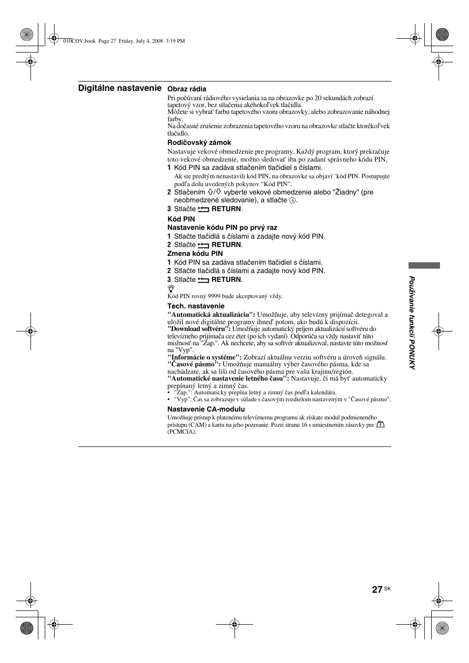 Sony KDL-32V4000 User Manual | Page 147 / 181