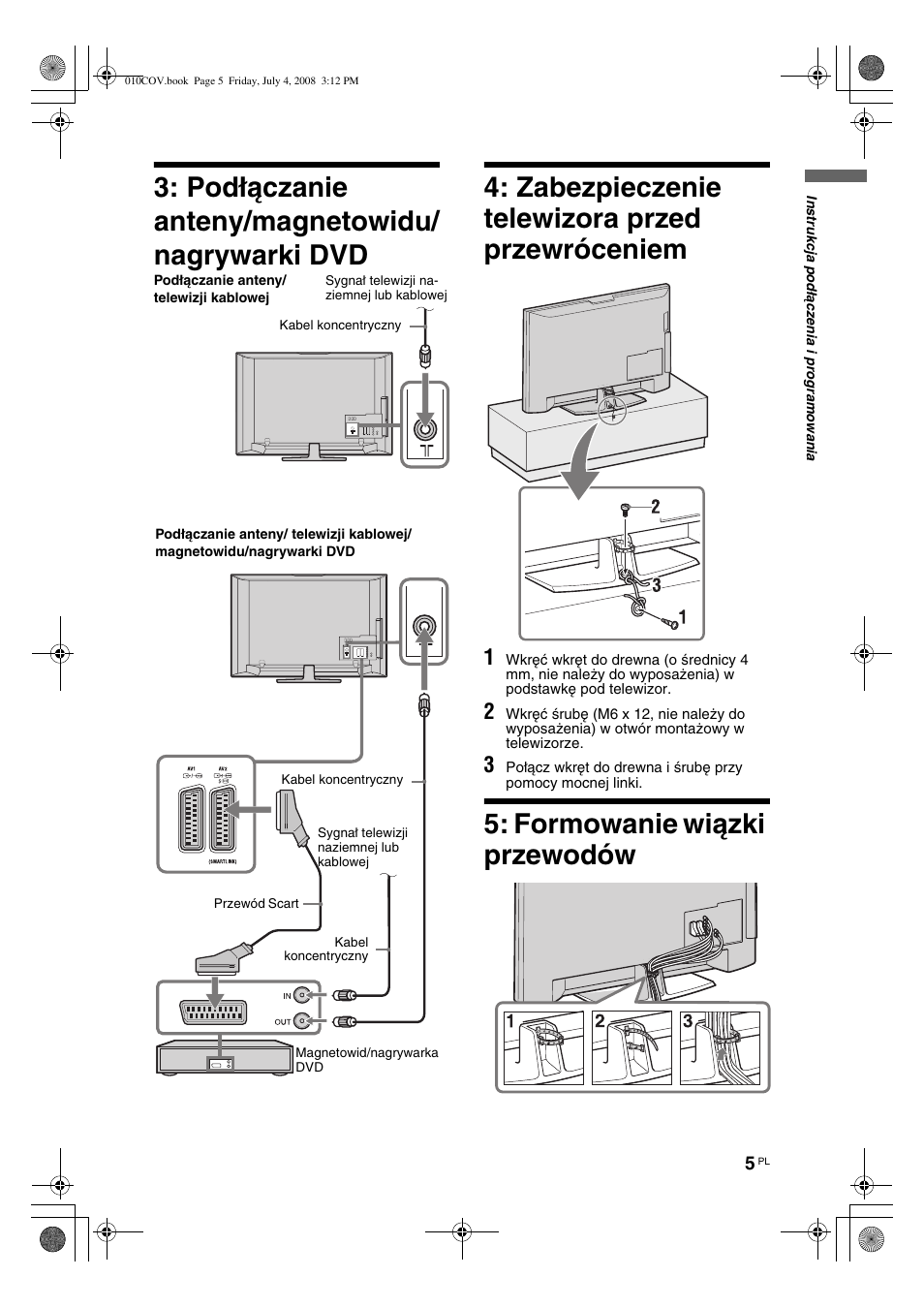Formowanie wiązki przewodów | Sony KDL-32V4000 User Manual | Page 65 / 181