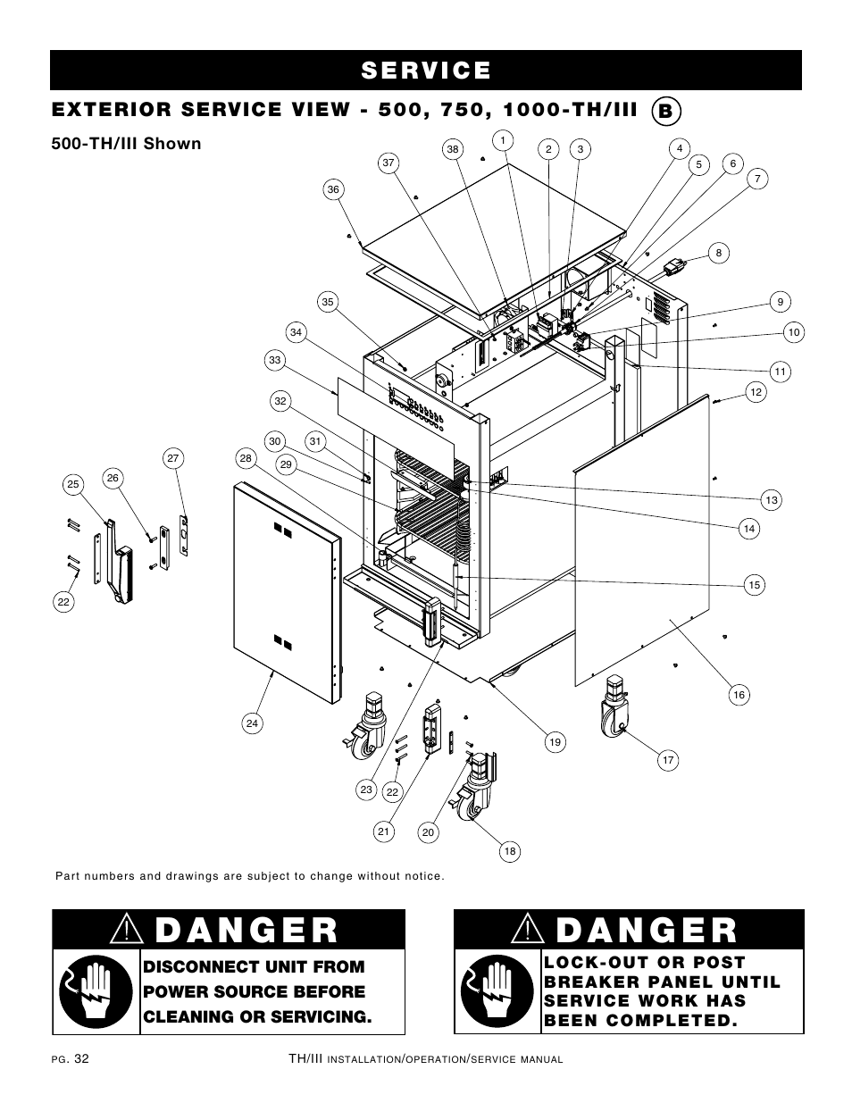 Th/iii shown | Alto-Shaam Cook & Hold Oven Electronic Control 500-TH/III User Manual | Page 34 / 49