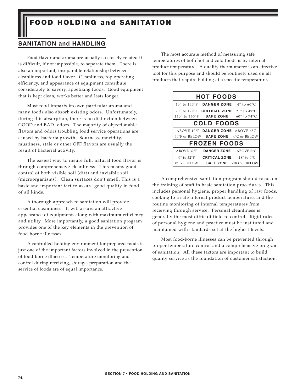 Sanitation and handling | Alto-Shaam 1000-TH SERIES User Manual | Page 76 / 79