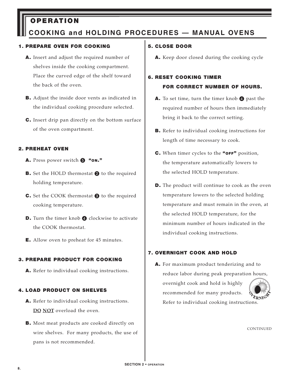 Alto-Shaam LOW TEMPERATURE COOKING AND HOLDING OVENS 750 User Manual | Page 10 / 79